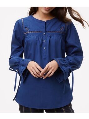 Sz Med AnnTaylor Loft 100% Cotton Blouse